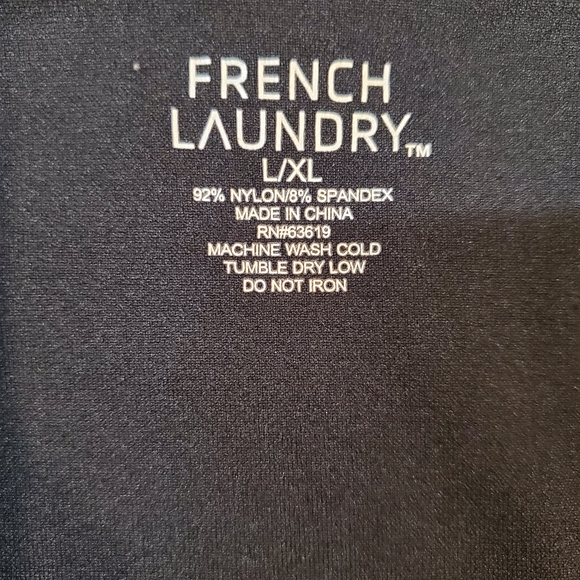 French Laundry Classic Solid Black Fitted Top Size L/XL - Picture 7 of 7